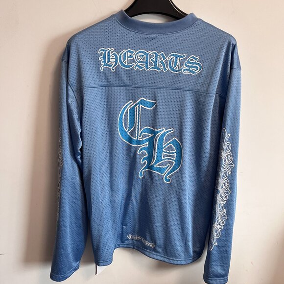 Chrome Hearts Blue V Neck Long Sleeve Sweatshirt - Picture 6 of 7